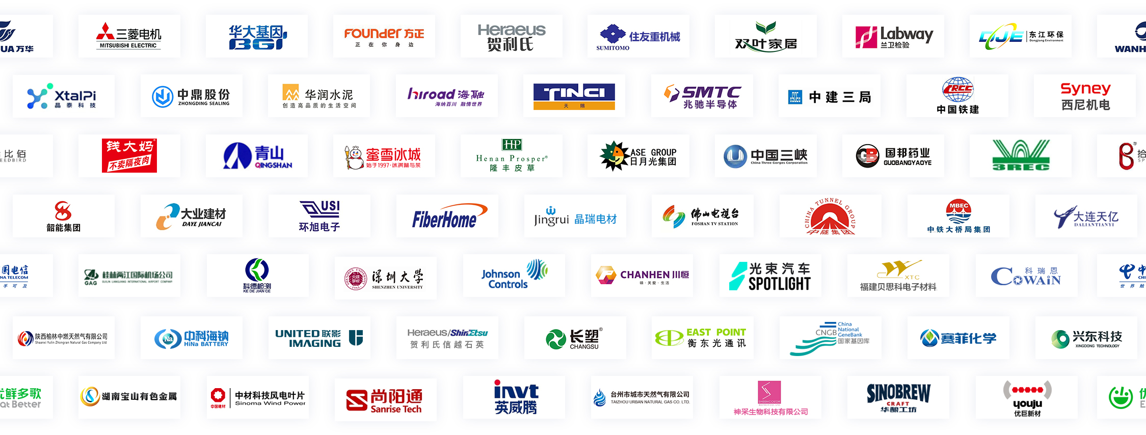 风塔设备管理系统服务客户标识,覆盖制造、能源、医疗、教育等行业